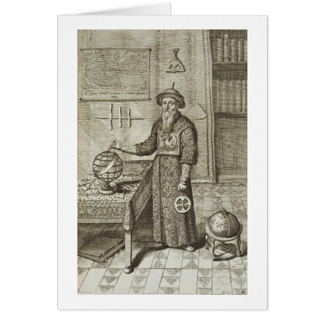 Johann Adam Schall von Sätta en klocka på Hälsningskort (Framsidan)