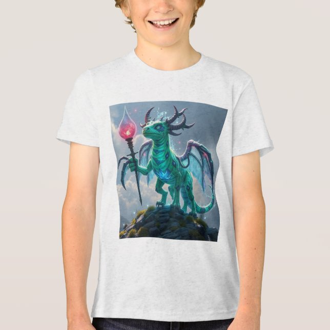 Johann, der Blitzdrache T Shirt (Framsida)