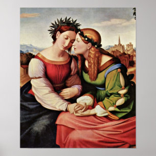 Johann Friedrich Overbeck - Italia och Germania Poster