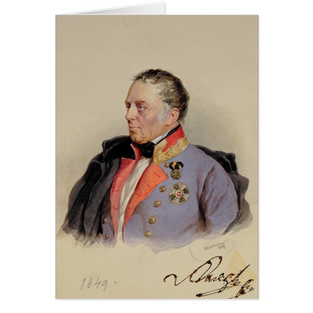 Johann Joseph Wenzel Hälsningskort (Framsidan)
