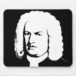 Johann Sebastian Bach abstrakt in Schwarz und weiß Musmatta