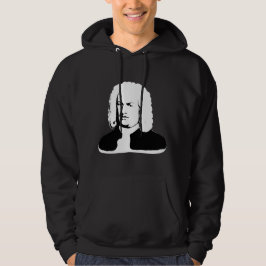 Johann Sebastian Bach abstrakt in Schwarz und weiß Sweatshirt Med Luva