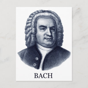 Johann Sebastian Bach, blå Vykort