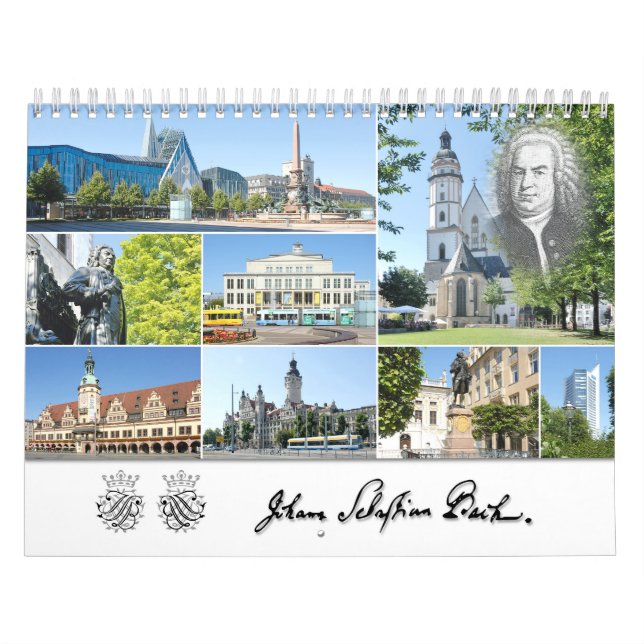 Johann Sebastian Bach Cities & Ställe Kalender (Omslag)