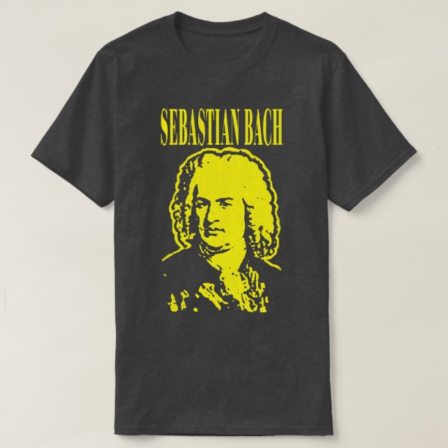 Johann Sebastian Bach Classical Grunge Stil T Shirt (Design framsida)