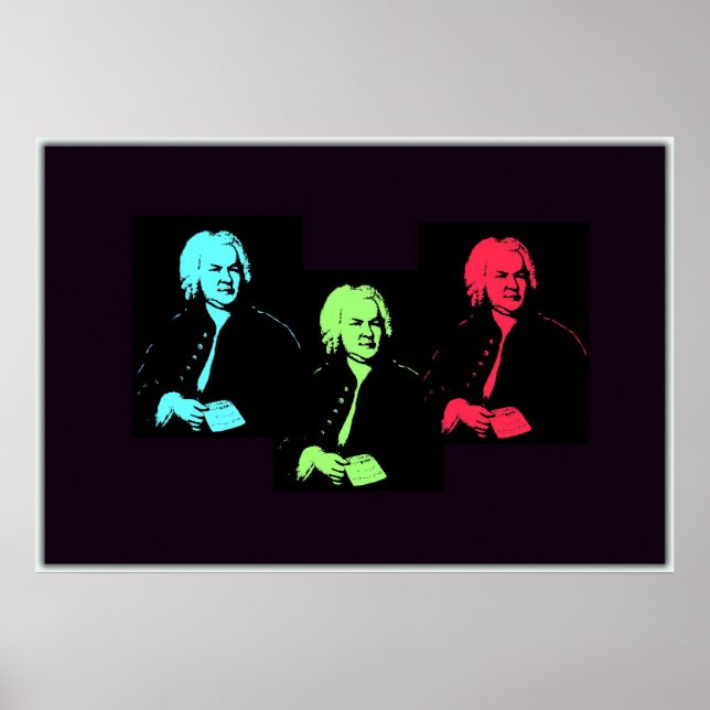 Johann Sebastian Bach Collage Poster (Framsidan)