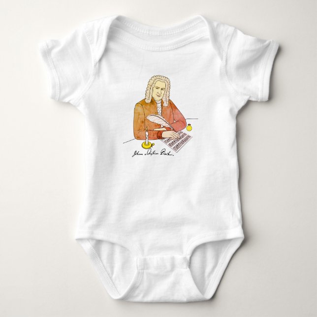 Johann Sebastian Bach gezeichnet Tröja (Framsida)