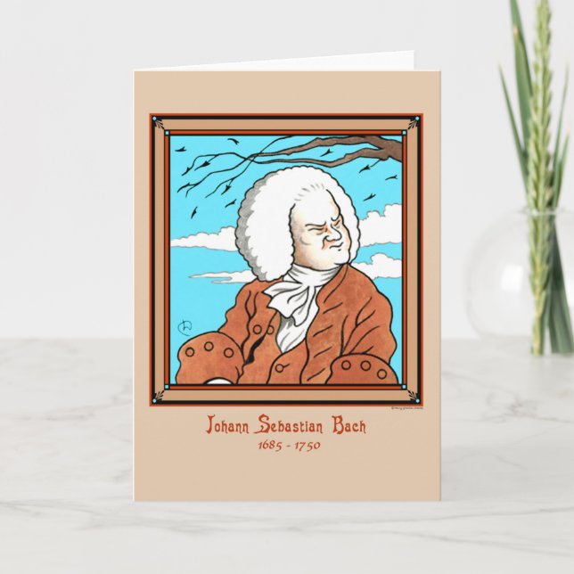 "Johann Sebastian Bach" hälsningkort Kort (Framsida)
