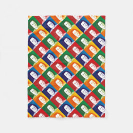 Johann Sebastian Bach im Cartoon Stil Fleecefilt