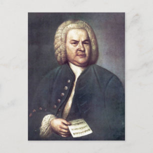 Johann Sebastian Bach im Jahre 1746, mit R?tselkan Vykort