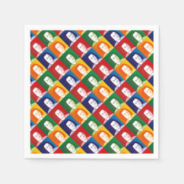 Johann Sebastian Bach im Tecknad Stil Pappersservett