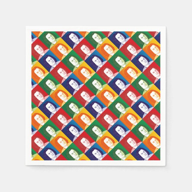 Johann Sebastian Bach im Tecknad Stil Pappersservett (Framsidan)