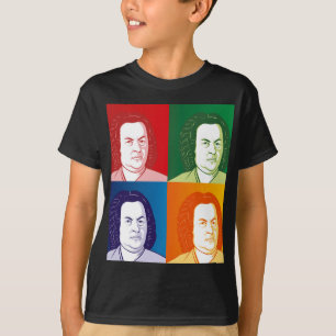 Johann Sebastian Bach im Tecknad Stil Tee Shirt