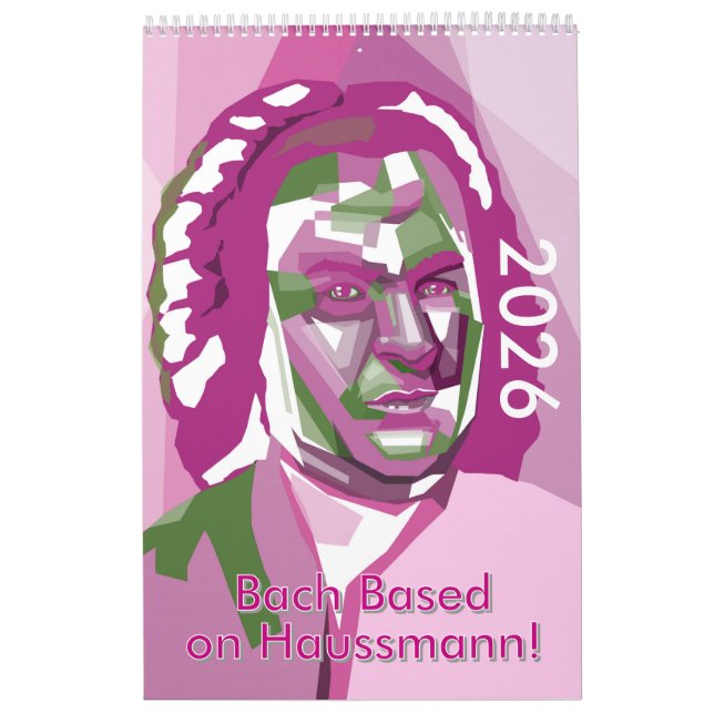 Johann Sebastian Bach, modern kalender för 2026 (Omslag)
