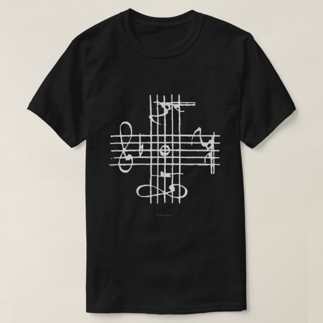 Johann Sebastian Bach Musical Namnteckning Notatio T Shirt (Design framsida)
