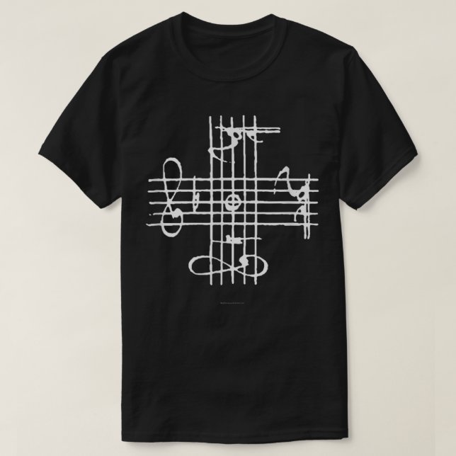 Johann Sebastian Bach Musical Namnteckning Notatio T Shirt (Design framsida)