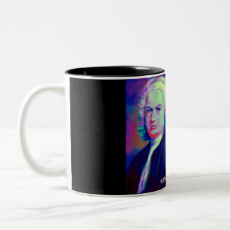 Johann Sebastian Bach och citationsteckenkaffemugg Två-Tonad Mugg
