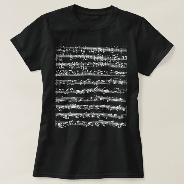 Johann Sebastian Bach Partita d-Minor Chaconne Sol T Shirt (Design framsida)