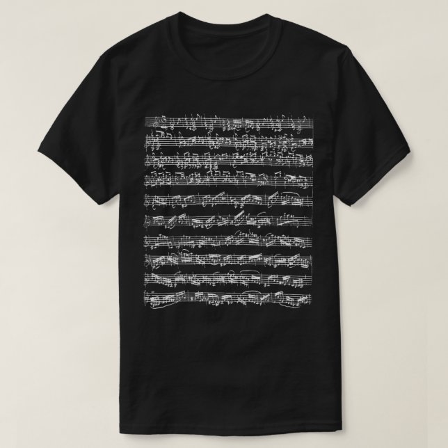 Johann Sebastian Bach Partita d-Minor Chaconne Sol T Shirt (Design framsida)