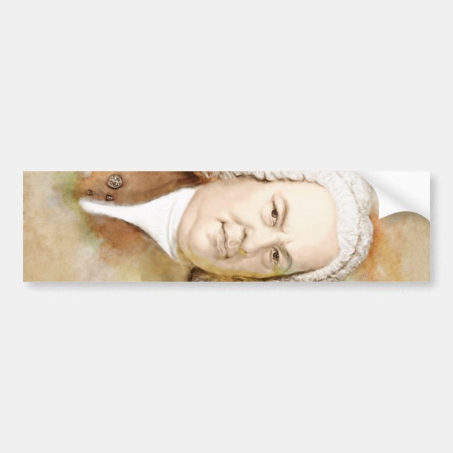 Johann Sebastian Bach Portrait in beige Bildekal (Framsidan)