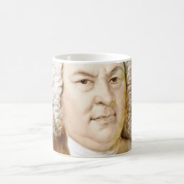 Johann Sebastian Bach Portrait in beige Kaffemugg