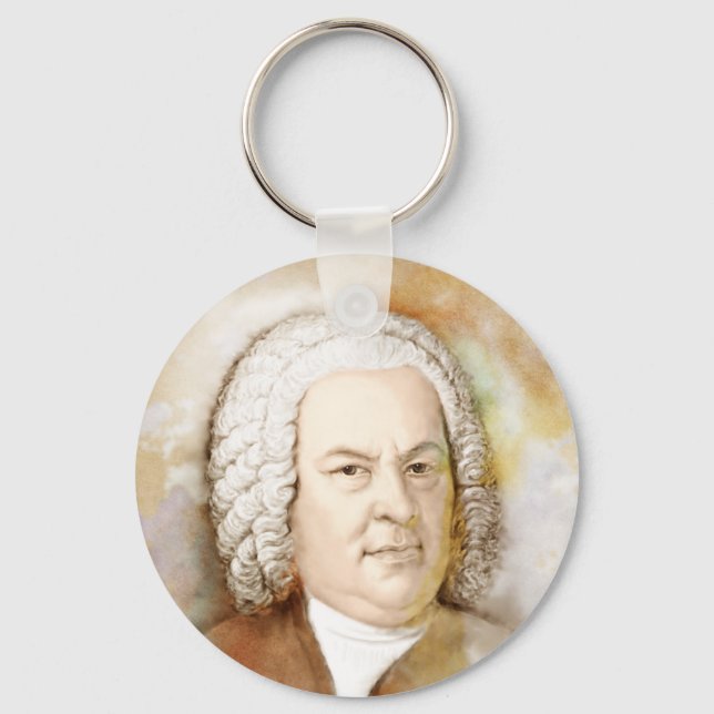 Johann Sebastian Bach Portrait in beige Nyckelring (Framsida)