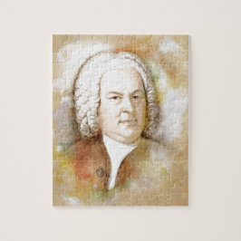 Johann Sebastian Bach Portrait in beige Pussel