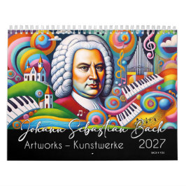 Johann Sebastian Bach Porträtt 2027: Konstverk Kalender