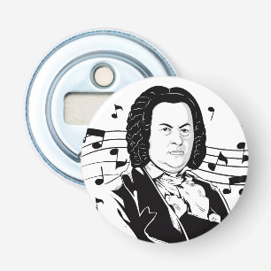 Johann Sebastian Bach Porträtt / Bust with Notes Flasköppnare