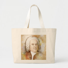 Johann Sebastian Bach Porträtt in beige Jumbo Tygkasse