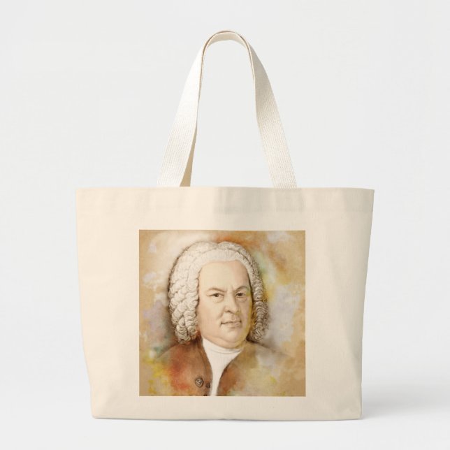 Johann Sebastian Bach Porträtt in beige Jumbo Tygkasse (Framsidan)