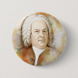 Johann Sebastian Bach Porträtt in beige Knapp