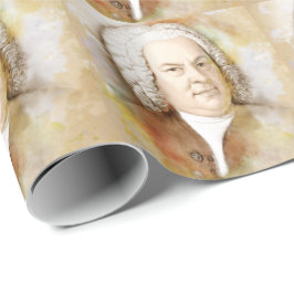 Johann Sebastian Bach Porträtt in beige Presentpapper