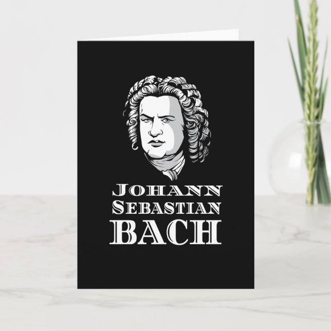 Johann Sebastian Bach Porträtt Kort (Framsida)