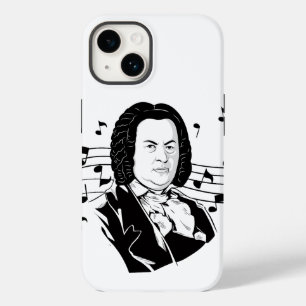 Johann Sebastian Bach Porträtt och Bust with Notes