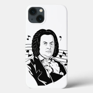 Johann Sebastian Bach Porträtt och Bust with Notes