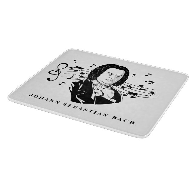 Johann Sebastian Bach Porträtt och Bust with Notes (Hörn)