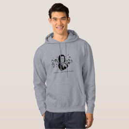 Johann Sebastian Bach Porträtt och Bust with Notes Hoodie