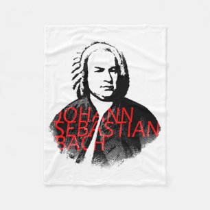 Johann Sebastian Bach porträtt och Red brev Fleecefilt