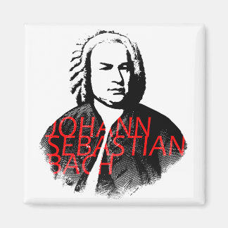 Johann Sebastian Bach porträtt och red brev Magnet