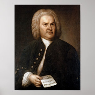 Johann Sebastian Bach porträtt Poster