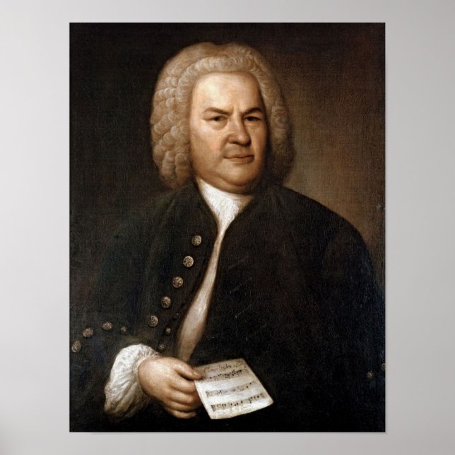 Johann Sebastian Bach Porträtt Poster (Framsidan)