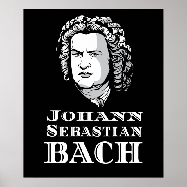Johann Sebastian Bach Porträtt Poster (Framsidan)