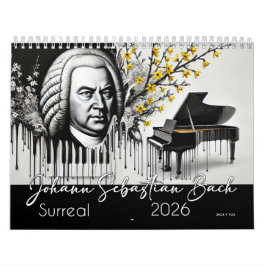 Johann Sebastian Bach Porträtt: Surreal 2026 Kalender