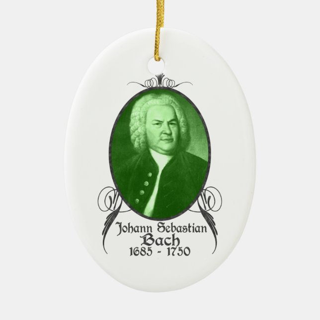 Johann Sebastian Bach prydnad Julgransprydnad Keramik (Framsidan)