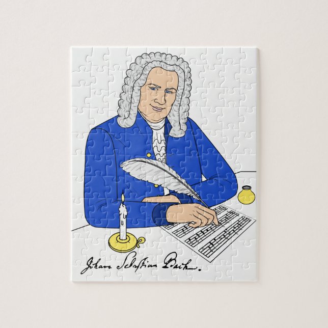Johann Sebastian Bach Puzzle für Kinder Pussel (Vertikal)