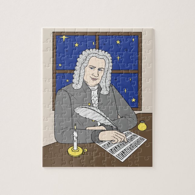 Johann Sebastian Bach Puzzle für Kinder Pussel (Vertikal)
