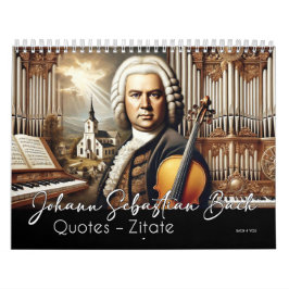 Johann Sebastian Bach Quotes och Porträtt Kalender