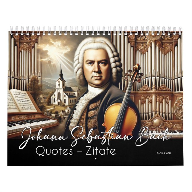 Johann Sebastian Bach Quotes och Porträtt Kalender (Omslag)