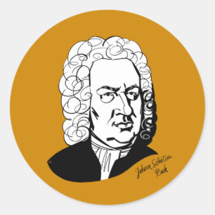 Johann Sebastian Bach Runt Klistermärke